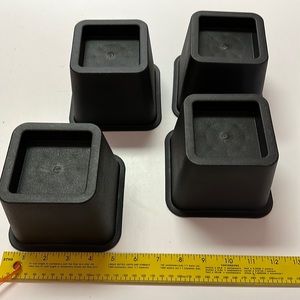 Table bed risers set of 4 black, create storage under bed